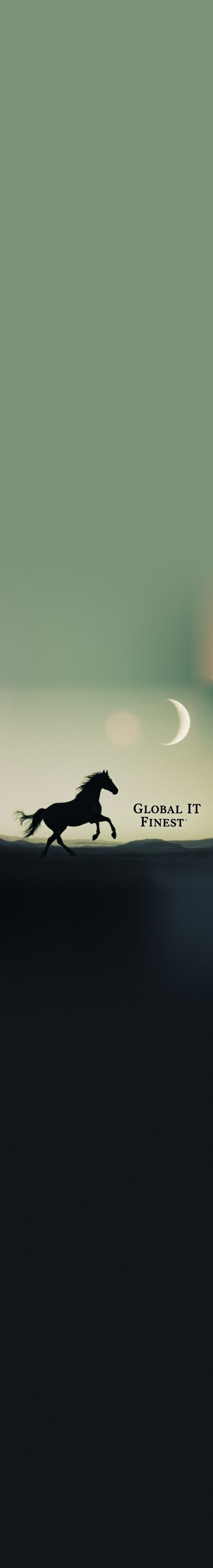 Global IT Finest logo: a horse silhouetted against a crescent moon